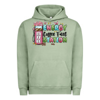 Pigment Oil Green energy coffee fuel station Urban Hoodie - MaliasSmallBusiness