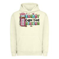 Pigment Pistachio energy coffee fuel station Urban Hoodie - MaliasSmallBusiness