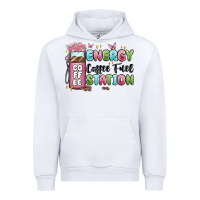 White energy coffee fuel station Urban Hoodie - MaliasSmallBusiness