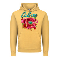 Vintage Mustard call me roses and pink telephone Vintage Hoodie - AdoDesignShop