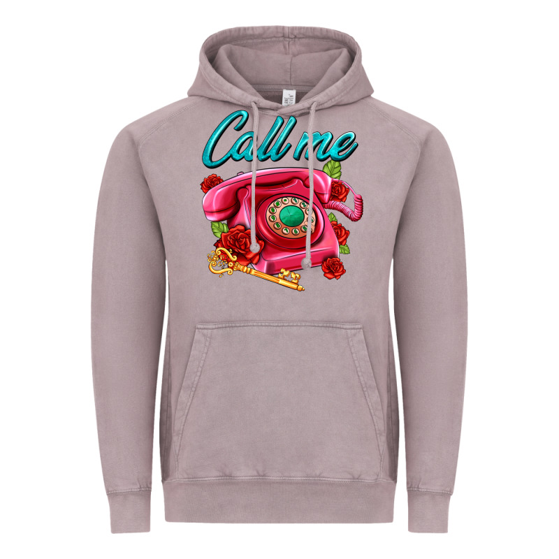 Call Me Roses And Pink Telephone Vintage Hoodie by AdoDesignShop | Teevron