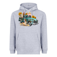 Heather Grey western farm truck coop animals farm animals Heavyweight Hoodie - FaDigitalArtStudio