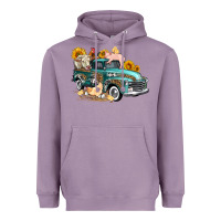 Lavender western farm truck coop animals farm animals Heavyweight Hoodie - FaDigitalArtStudio