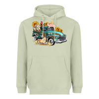 Matcha western farm truck coop animals farm animals Heavyweight Hoodie - FaDigitalArtStudio