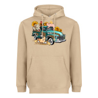 Mushroom western farm truck coop animals farm animals Heavyweight Hoodie - FaDigitalArtStudio