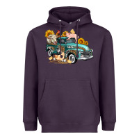 Plum western farm truck coop animals farm animals Heavyweight Hoodie - FaDigitalArtStudio
