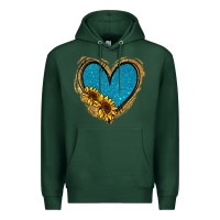 Sports Green Gold Glitter Sunflower Blue Heart Premium Hoodie - Jasminsmagicworld