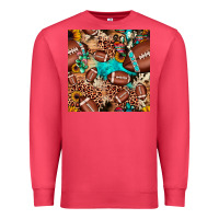 Cardinal football cactus sunflower seamless pattern Premium Sweatshirt - JahusDesignShop