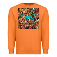 Carrot football cactus sunflower seamless pattern Premium Sweatshirt - JahusDesignShop