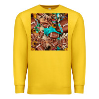 Lemon football cactus sunflower seamless pattern Premium Sweatshirt - JahusDesignShop
