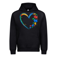 Black autism heart Urban Hoodie - MaliasSmallBusiness