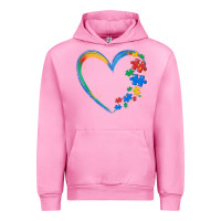 Fuchsia Pink autism heart Urban Hoodie - MaliasSmallBusiness