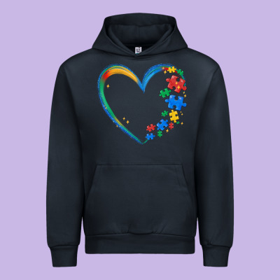 Autism Heart Urban Hoodie Designed By Maliassmallbusiness