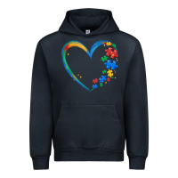 Navy autism heart Urban Hoodie - MaliasSmallBusiness