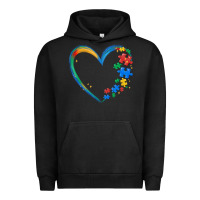 Pigment Black autism heart Urban Hoodie - MaliasSmallBusiness