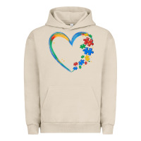 Pigment French Oak autism heart Urban Hoodie - MaliasSmallBusiness