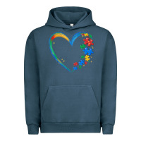 Pigment Midnight Navy autism heart Urban Hoodie - MaliasSmallBusiness
