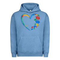 Pigment Pebble Blue autism heart Urban Hoodie - MaliasSmallBusiness