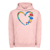 Pigment Salmon autism heart Urban Hoodie - MaliasSmallBusiness