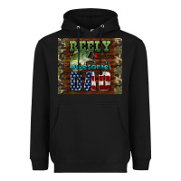 Black reely awesome dad Heavyweight Hoodie - HRA Design Shop