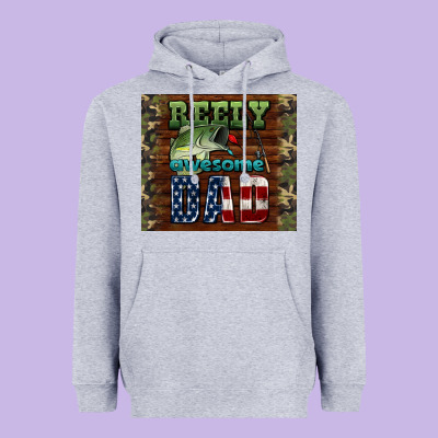 Reely Awesome Dad Heavyweight Hoodie Designed By Hra Design Shop