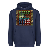 Navy reely awesome dad Heavyweight Hoodie - HRA Design Shop
