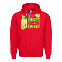 Red life is  make it sweet Zipper Hoodie - texasbilliewilder