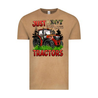 Vintage Camel just a boy who loves tractors red tractor Vintage Tee - BarkalooDesign