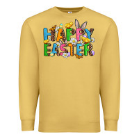 Antique Gold happy easter Premium Sweatshirt - AdoDesignShop