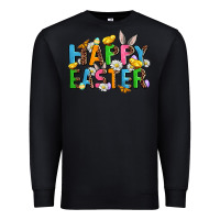 Black happy easter Premium Sweatshirt - AdoDesignShop