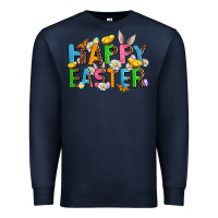 Navy happy easter Premium Sweatshirt - AdoDesignShop