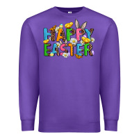 Purple happy easter Premium Sweatshirt - AdoDesignShop