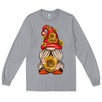 Heather Grey western gnome with sunflowers Long Sleeve Tee - texasbilliewilder