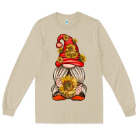 Mushroom western gnome with sunflowers Long Sleeve Tee - texasbilliewilder