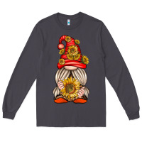 Smoke western gnome with sunflowers Long Sleeve Tee - texasbilliewilder