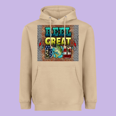 Reel Great Dad Heavyweight Hoodie Designed By Hra Design Shop