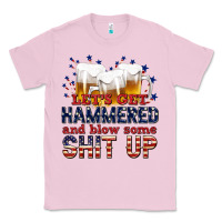Bubblegum Pink lets get hammered Classic Tee - texasbilliewilder