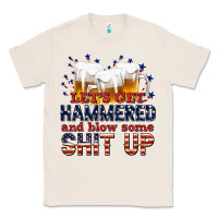 Natural lets get hammered Classic Tee - texasbilliewilder