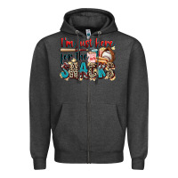 Charcoal Heather i'm just here for the snacks Zipper Hoodie - Zillion Design Studio