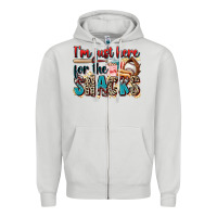 Dove Grey i'm just here for the snacks Zipper Hoodie - Zillion Design Studio