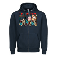 Navy i'm just here for the snacks Zipper Hoodie - Zillion Design Studio