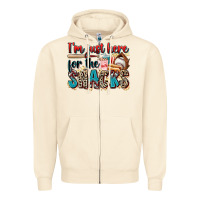 Sandshell i'm just here for the snacks Zipper Hoodie - Zillion Design Studio