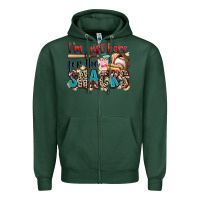 Sports Green i'm just here for the snacks Zipper Hoodie - Zillion Design Studio