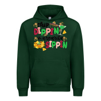 Forest Green chip dippin' margarita sippin Urban Hoodie - MaliasSmallBusiness