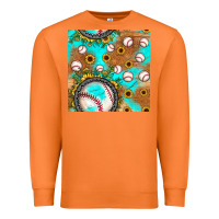 Carrot baseball turquoise sunflower seamless pattern Premium Sweatshirt - JahusDesignShop
