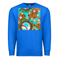 True Royal baseball turquoise sunflower seamless pattern Premium Sweatshirt - JahusDesignShop