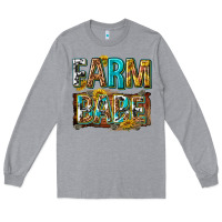 Heather Grey western farm babe Long Sleeve Tee - texasbilliewilder
