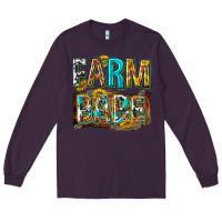 Plum western farm babe Long Sleeve Tee - texasbilliewilder