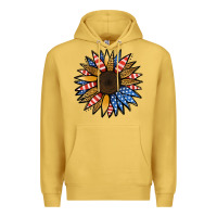 Antique Gold Patriotic Sunflower Premium Hoodie - Jasminsmagicworld