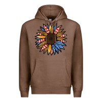 Chestnut Patriotic Sunflower Premium Hoodie - Jasminsmagicworld